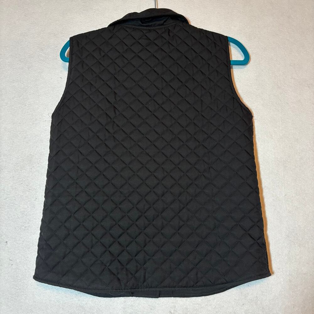 DRAPERS & DAMONS Women's Quilted Buttoned Black Vest Size Small - Picture 2 of 6